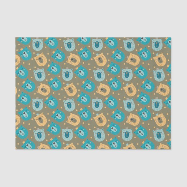 Happy Bear Kings Tissue Paper (Front)