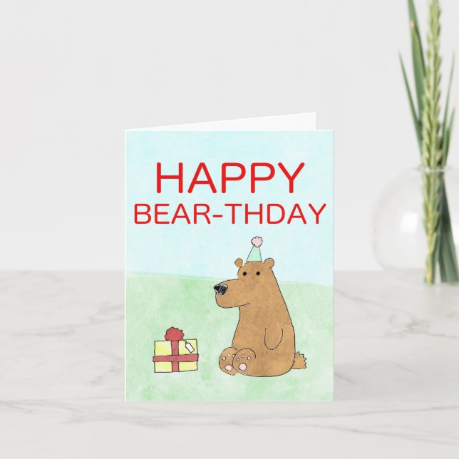 Happy Bear-thday Card (Front)