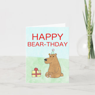 Happy Bear-thday Card