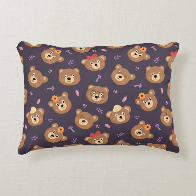 Happy Bears Accent Pillow (Front)