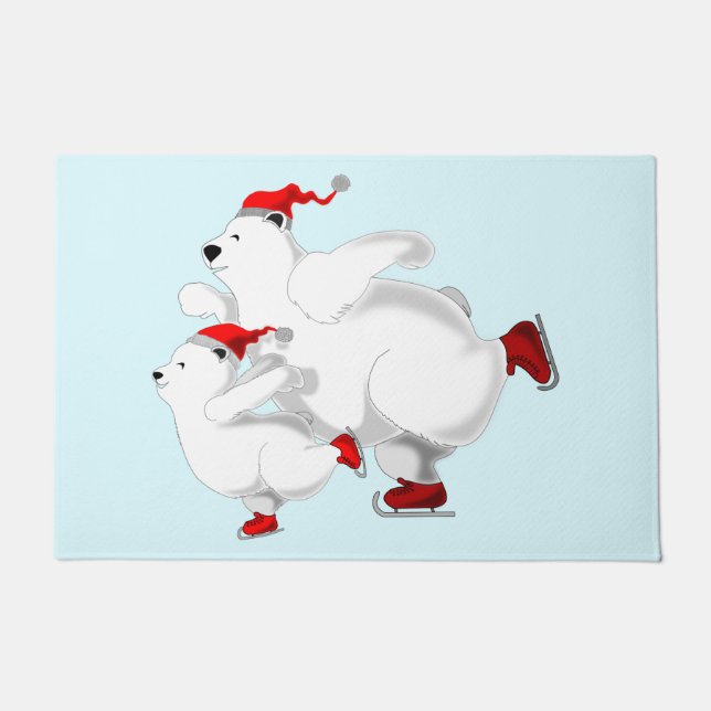 Happy Bears Christmas Doormat (Front)