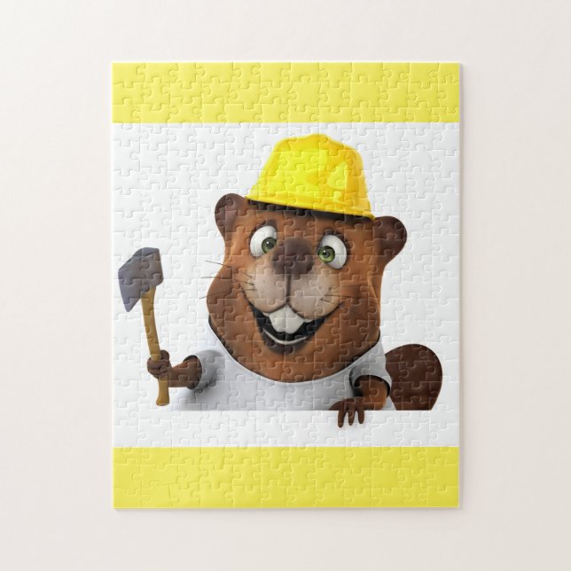 Happy Beaver Jigsaw Puzzle (Vertical)