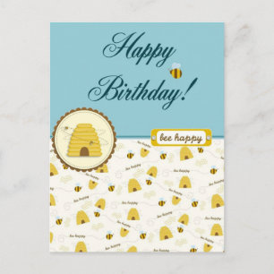 Happy Bee Birthday! Postcard