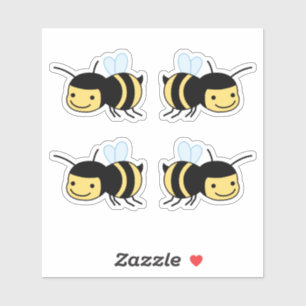 Happy Bee Buzzing Around Set of 4