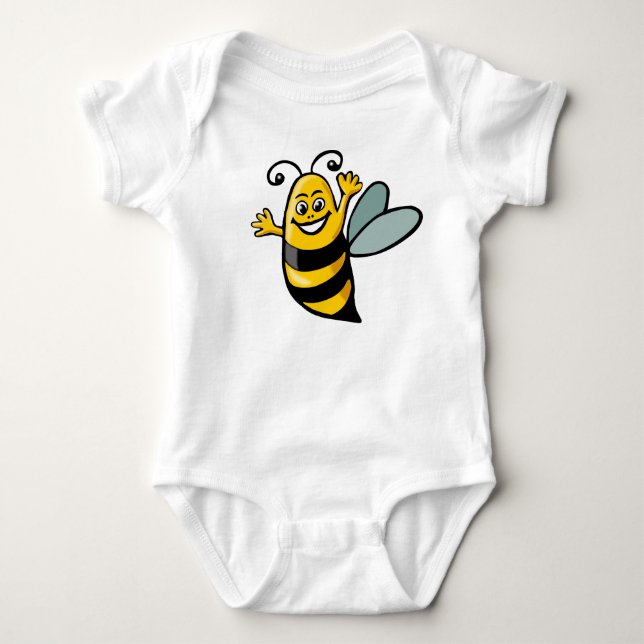 Happy Bee - Customized Baby Bodysuit (Front)