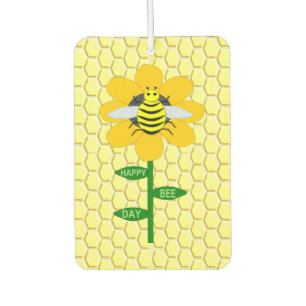 Happy Bee Day Birthday Bumblebee Air Freshener