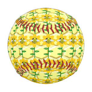 Happy Bee Day Birthday Bumblebee Baseball