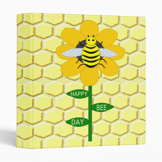 Happy Bee Day Birthday Bumblebee Binder (Front/Spine)