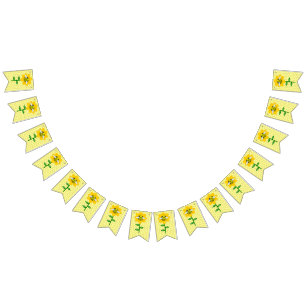 Happy Bee Day Birthday Bumblebee Bunting Flags