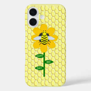 Happy Bee Day Birthday Bumblebee iPhone 16 Case