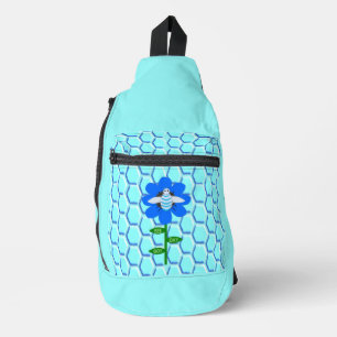 Happy Bee Day Boy Blue Birthday Bumblebee Sling Bag