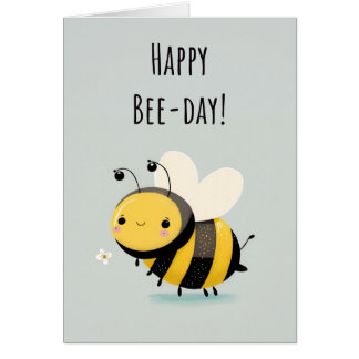 Happy Bee-Day | Cute Bumblebee Birthday Card
