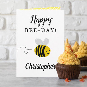 Happy Bee-day! Funny Bee Birthday Card