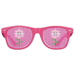 Happy Bee Day Girl Pink Birthday Bumblebee Retro Sunglasses
