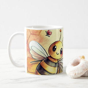 Happy Bee Honeycomb Bumblebee Coffee Mug