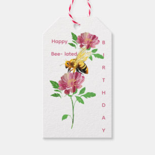Happy bee-lated Birthday Gift Tags