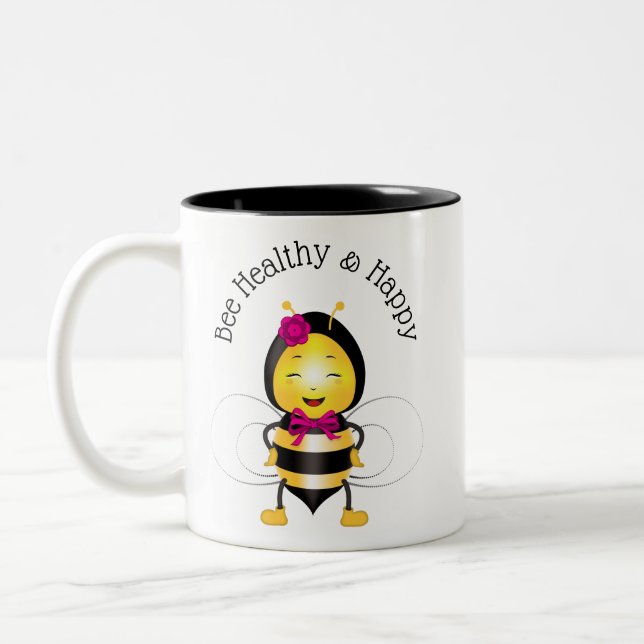 Happy Bee Mug (gauche et droite) (Gauche)
