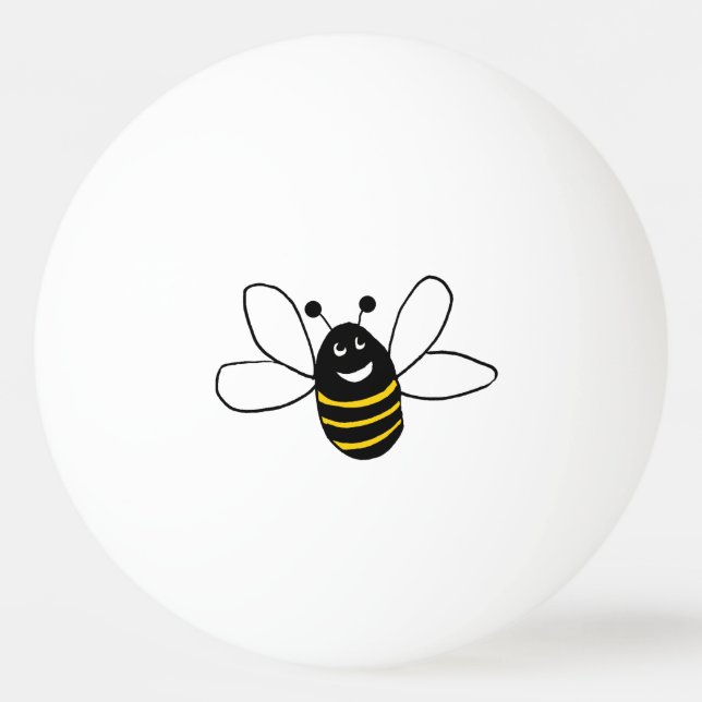 happy bee ping pong ball (Front)