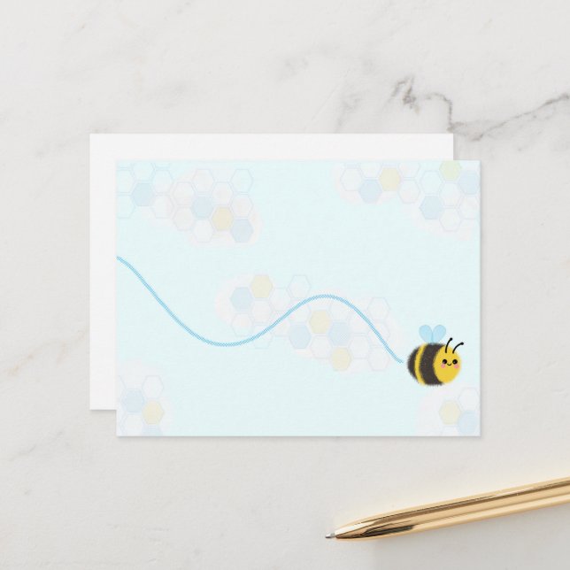 Happy bee postcard (Front/Back In Situ)
