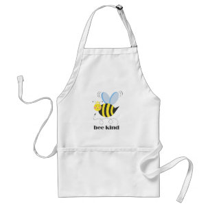 Happy bee princess with crown and slogan Bee Kind Standard Apron