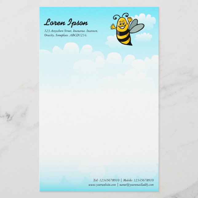 Happy Bee Stationery (Front)