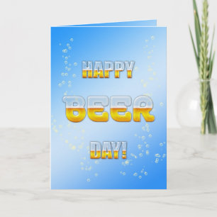 Happy Beer day birthday card
