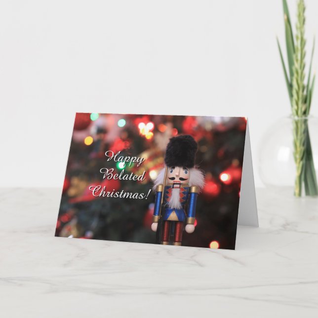 Happy Belated Christmas Nutcracker greeting card (Front)