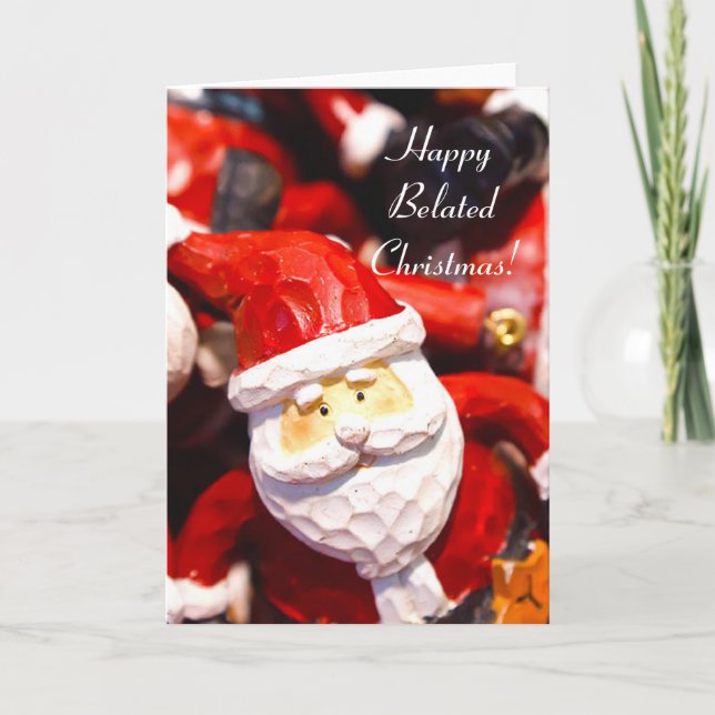 Happy Belated Christmas santa greeting card (Front)
