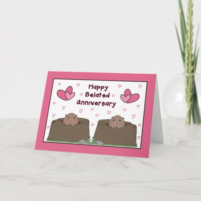 Happy Belated Groundhog Day Anniversary Card (Front)