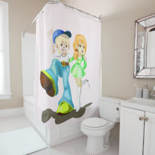 Happy Best Friends Shower Curtain