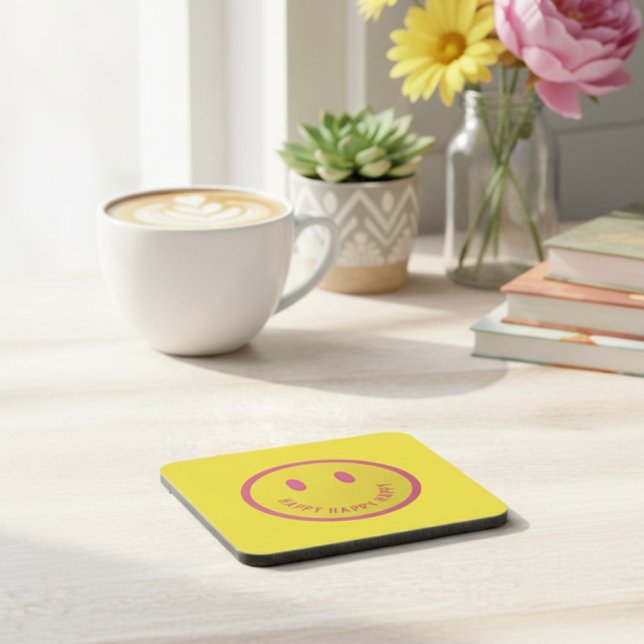Happy Beverage Coaster (Creator Uploaded)