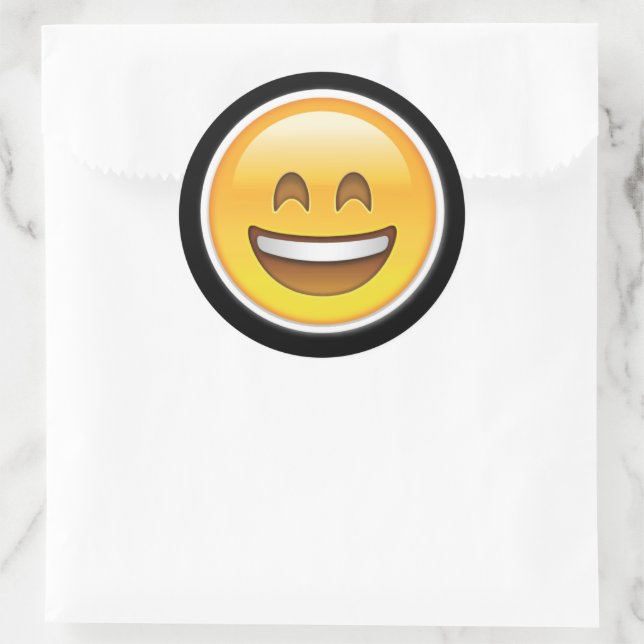 happy big smile emoji stickers | Zazzle
