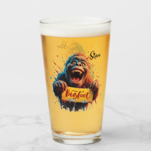 Happy Bigfoot Sasquatch Mugshot Search Team Glass