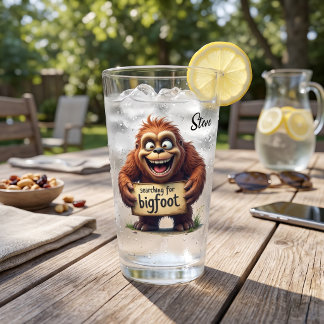 Happy Bigfoot Sasquatch Mugshot Search Team Glass