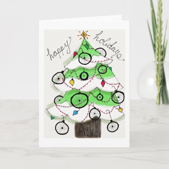 Happy Bike Holidays Holiday Card (Front)