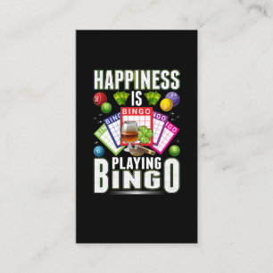 Happy Bingo Player Men Women Funny Bingo Business Card