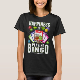 Happy Bingo Player Men Women Funny Bingo T-Shirt