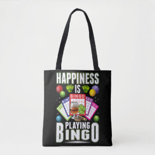 Happy Bingo Player Men Women Funny Bingo Tote Bag