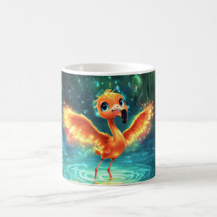 Happy bird Cartoon Style Vibrant Cute Colorful Coffee Mug