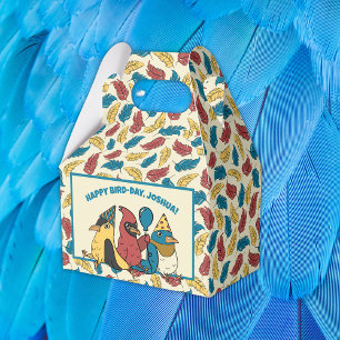 Happy Bird Day Cartoon Birds Themed Birthday Favor Box