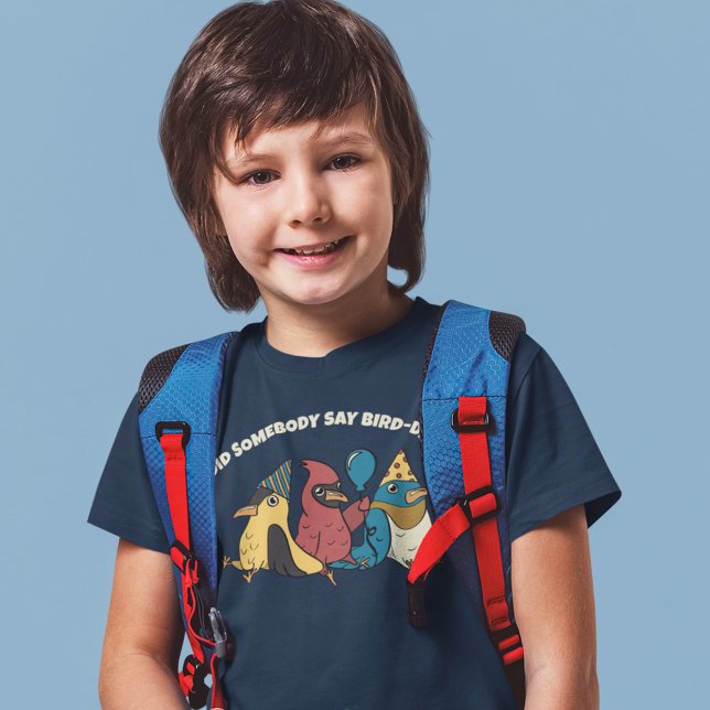 Happy Bird Day Cartoon Birds Themed Birthday T-Shirt (Creator Uploaded)