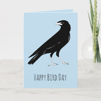 Happy Bird Day Raven Birthday Card