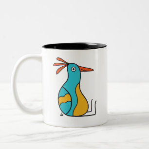 Happy Bird  Two-Tone Coffee Mug