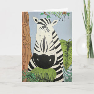 Happy Birhday Zebra Card
