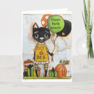 Happy Birth Month - October Card