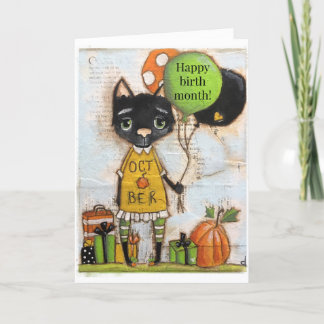 Happy Birth Month - October Card