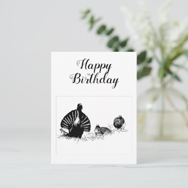 Happy Birthaday capercaillies Hunters Postcard (Standing Front)