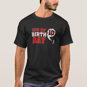 Happy Birthday 10Th 10 Year Old Baseball Player Si T-Shirt