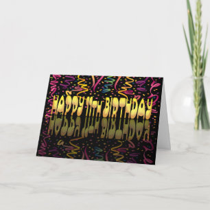 Happy Birthday 11 streamers Card
