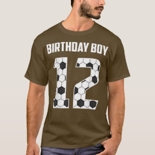 Happy Birthday 12th 12 Year Old Soccer Gifts Boys  T-Shirt